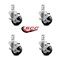 Service Caster 3 Inch Phenolic Wheel Swivel 7/8 Inch Square Stem Caster Set with Brake SCC SCC-SQ20S314-PHS-TLB-78-4 - alternate 1